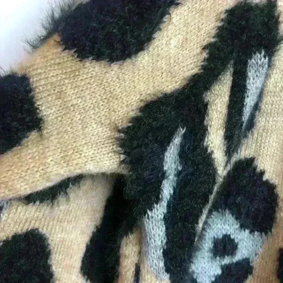 M&S Collection Animal Print Round Neck Jumper - Picture 7 of 9